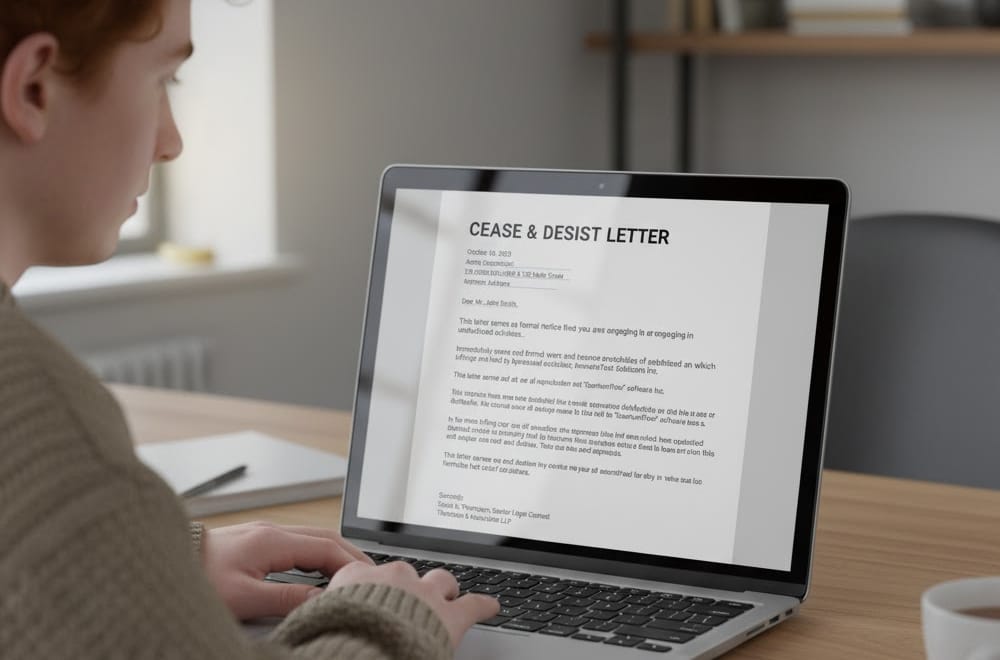 Cease and desist letter service Ireland — professional legal warning letter from Irish solicitor