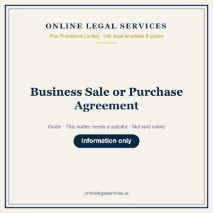 Business Sale or Purchase Agreement – guide