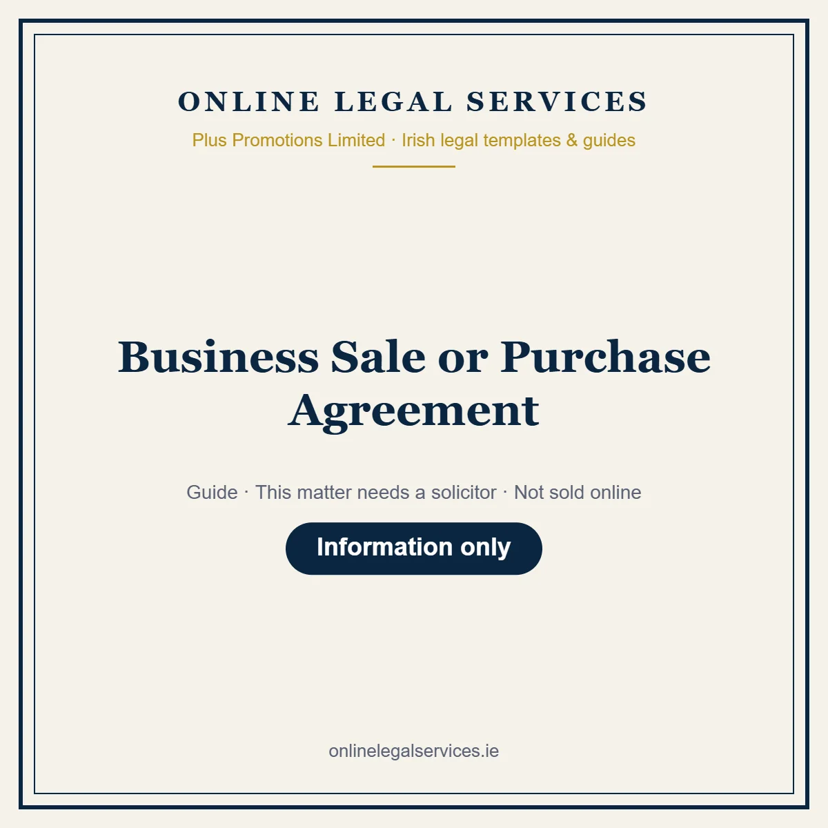 Business Sale or Purchase Agreement – guide