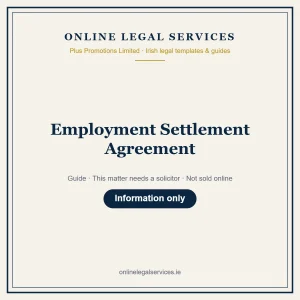 Employment Settlement Agreement – guide