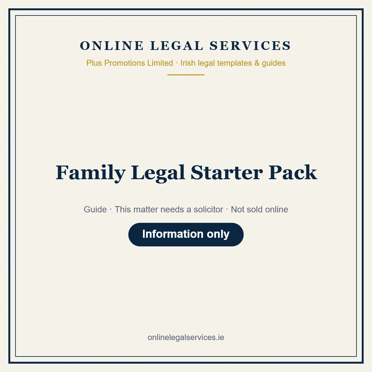 Family Legal Starter Pack – guide