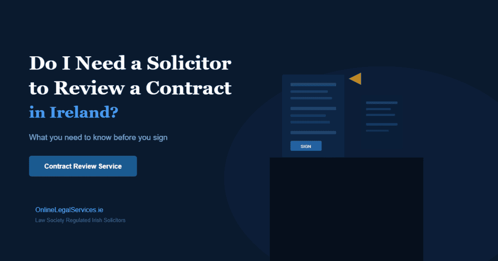 Do I need a solicitor to review a contract in Ireland - legal advice guide
