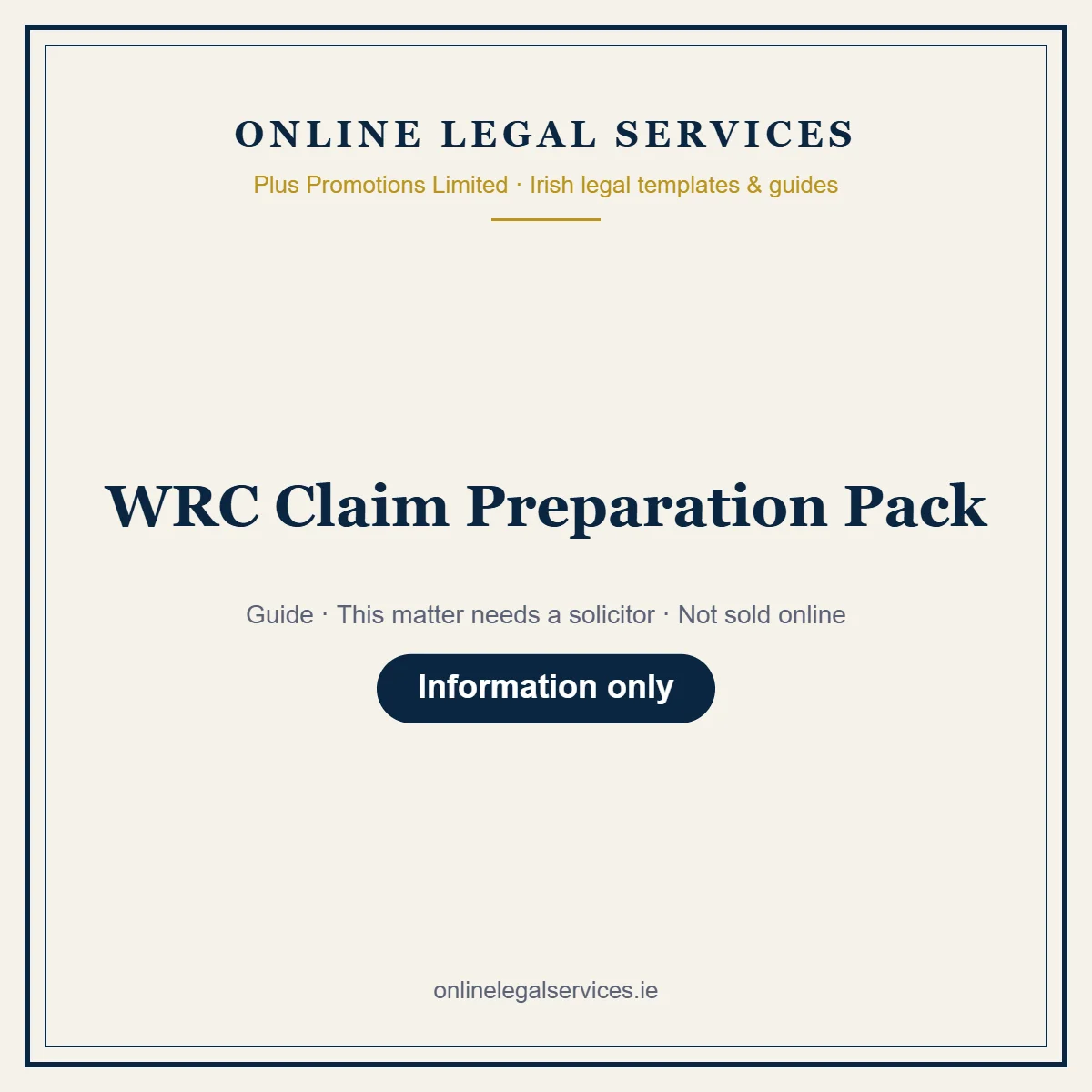 WRC Claim Preparation Pack – guide