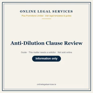 Anti-Dilution Clause Review — Guide – guide
