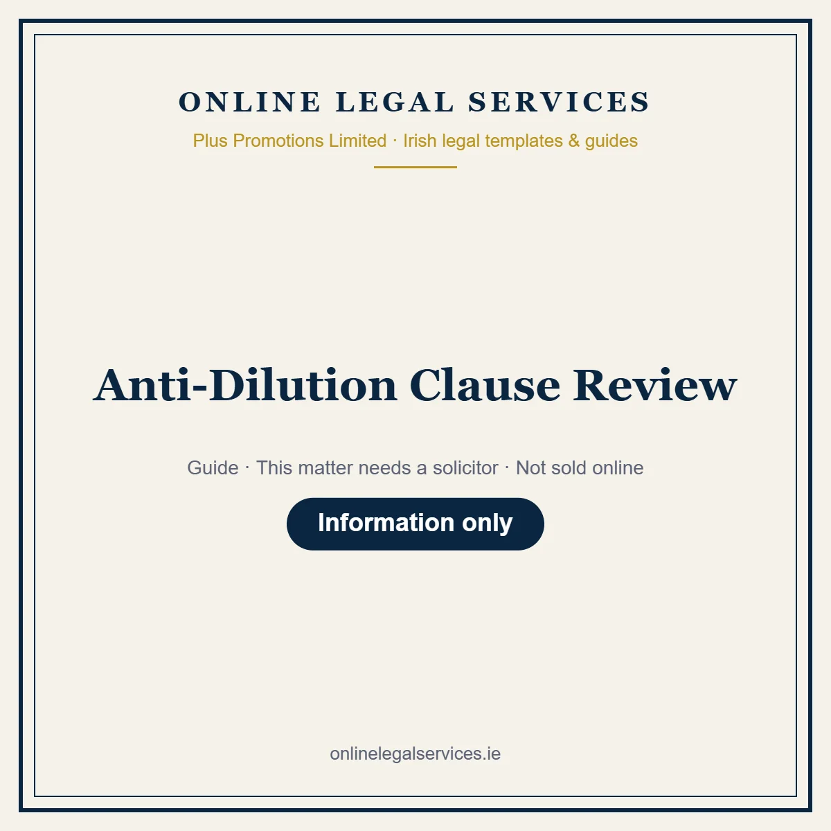 Anti-Dilution Clause Review — Guide – guide