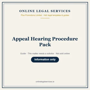 Appeal Hearing Procedure Pack – guide