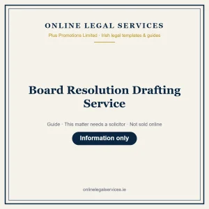 Board Resolution Drafting Service – guide