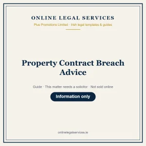 Property Contract Breach Advice – guide