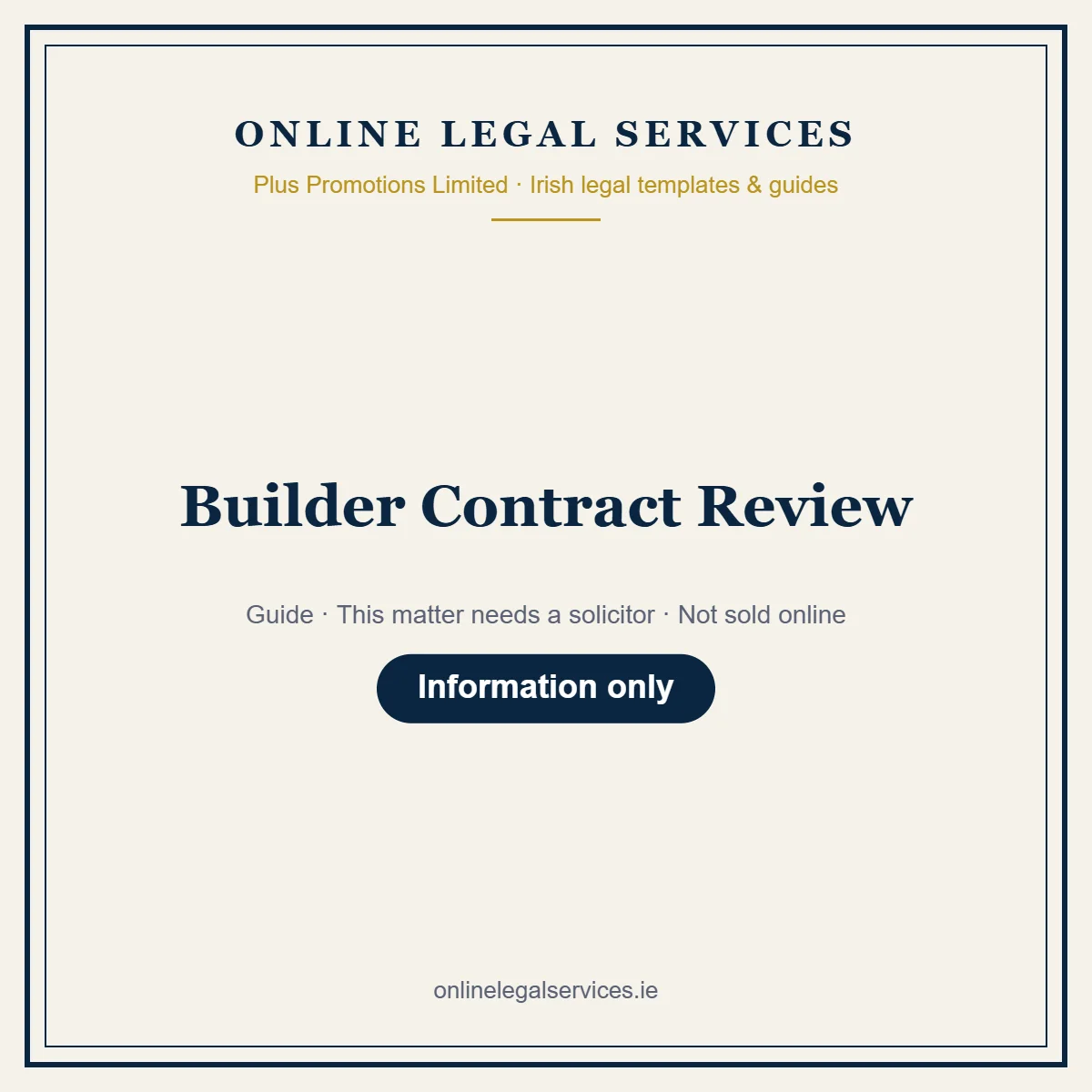 Builder Contract Review – guide