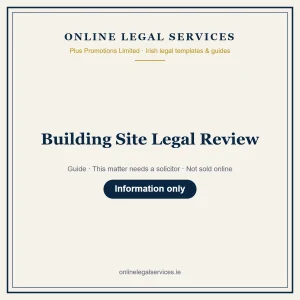 Building Site Legal Review – guide