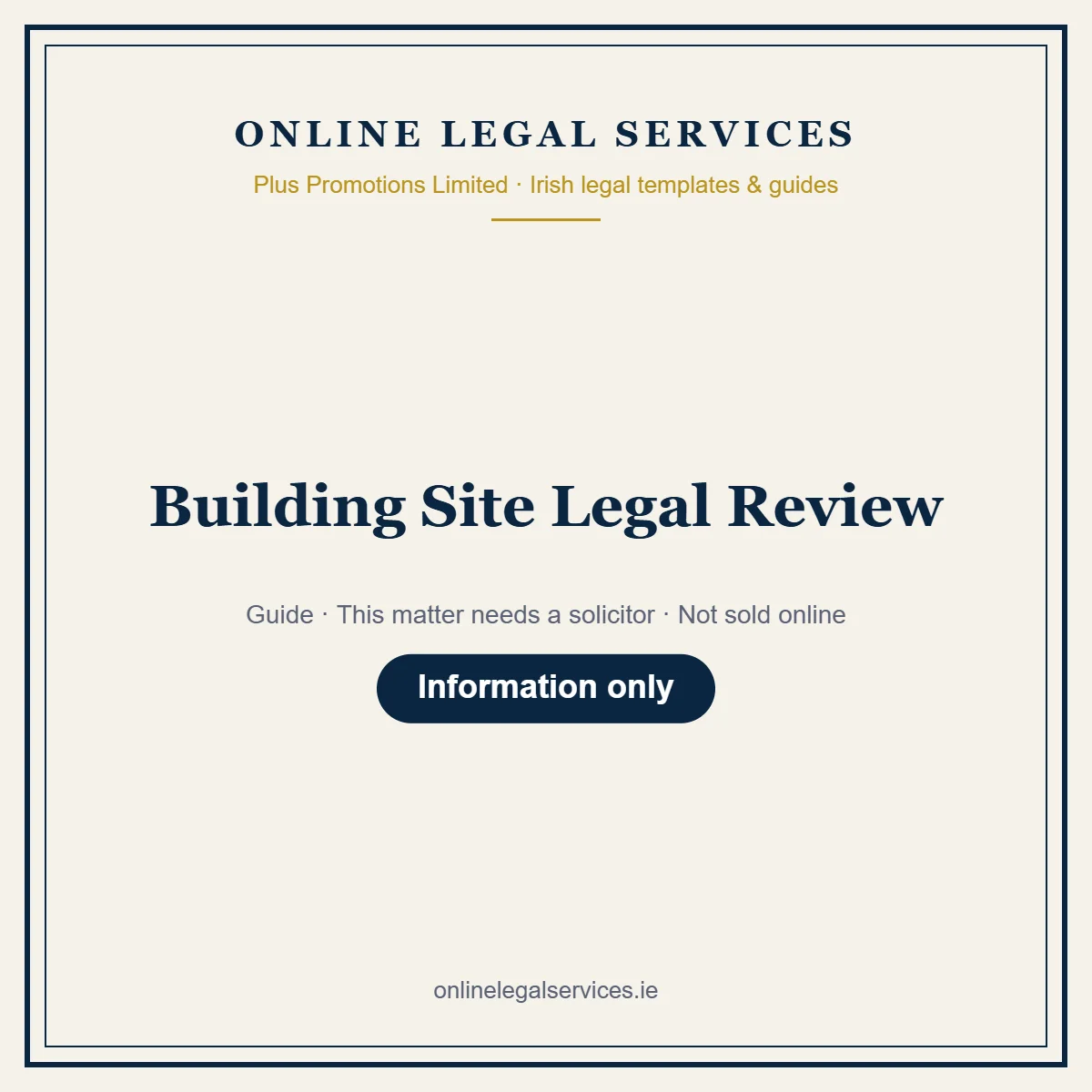 Building Site Legal Review – guide