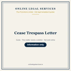 Cease Trespass Letter – guide
