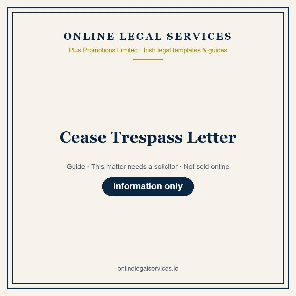 Cease Trespass Letter – guide