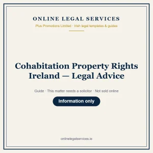 Cohabitation Property Rights Ireland — Legal Advice — Guide – guide