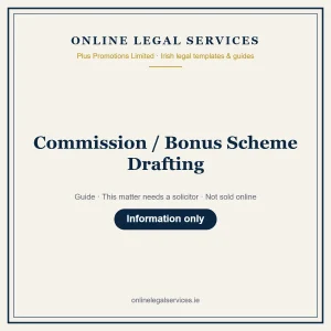 Commission / Bonus Scheme Drafting – guide