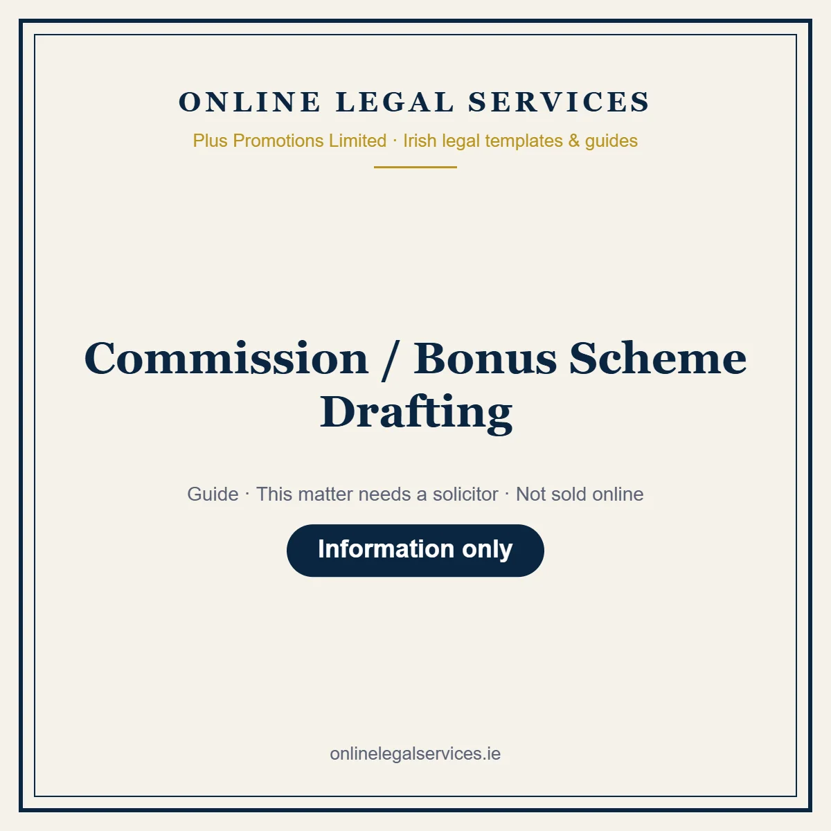 Commission / Bonus Scheme Drafting – guide