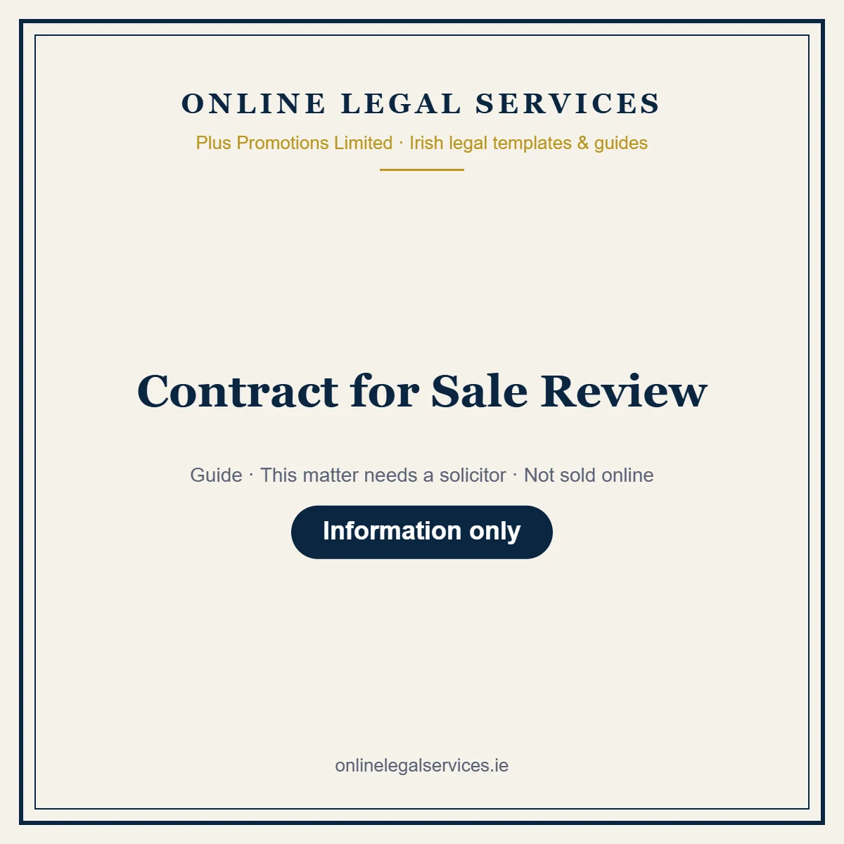 Contract for Sale Review – guide