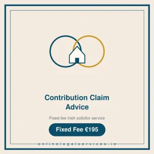 Contribution Claim Advice — Fixed-fee Irish solicitor service · onlinelegalservices.ie