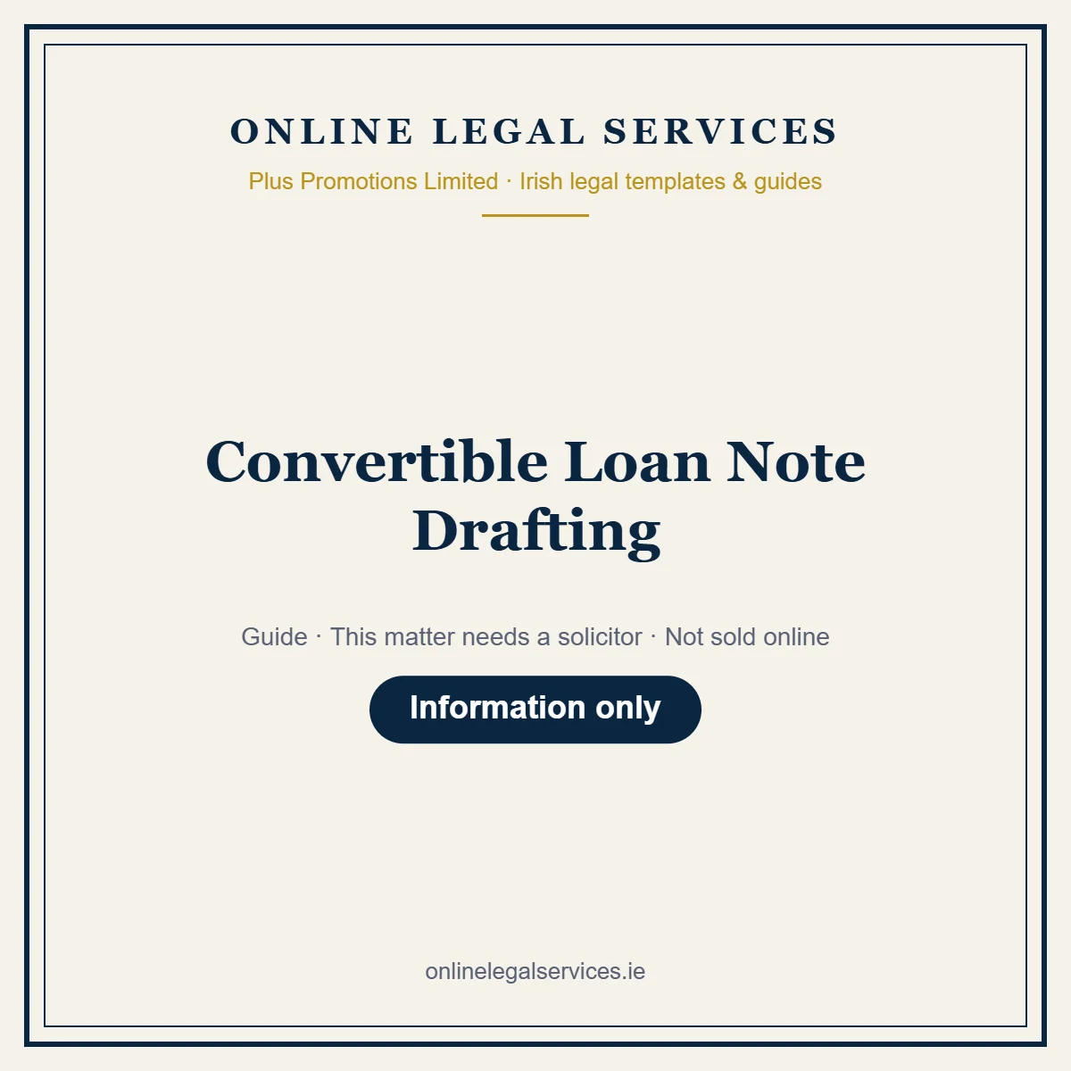Convertible Loan Note Drafting – guide