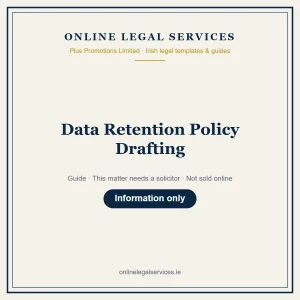 Data Retention Policy Drafting – guide