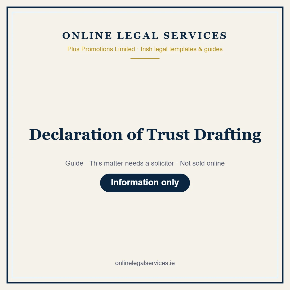 Declaration of Trust Drafting – guide