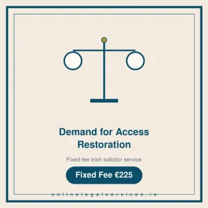 Demand for Access Restoration — Fixed-fee Irish solicitor service · onlinelegalservices.ie