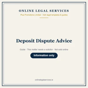 Deposit Dispute Advice – guide