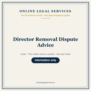 Director Removal Dispute Advice – guide