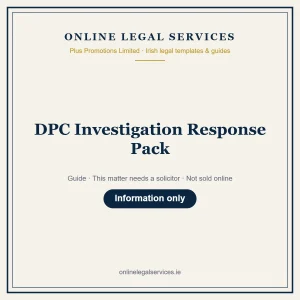 DPC Investigation Response Pack – guide