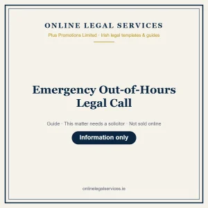 Emergency Out-of-Hours Legal Call – guide