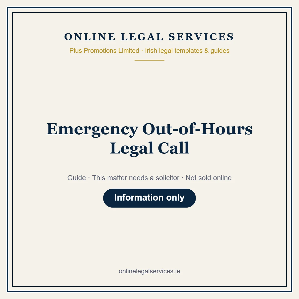 Emergency Out-of-Hours Legal Call – guide