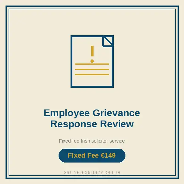 Employee Grievance Response Review โ Fixed-fee Irish solicitor service ยท onlinelegalservices.ie