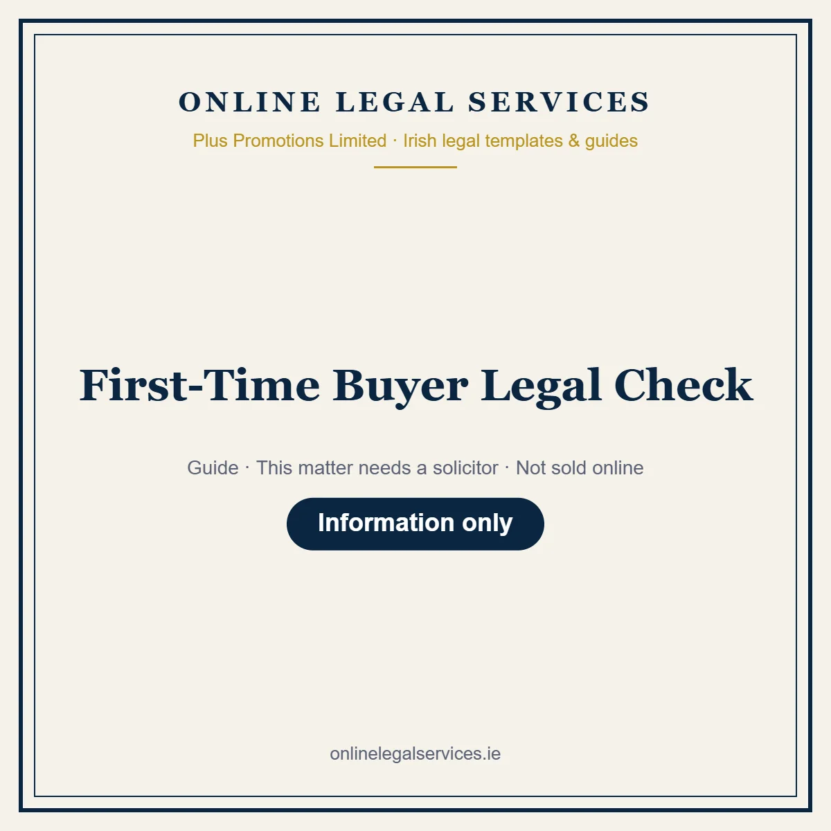 First-Time Buyer Legal Check – guide
