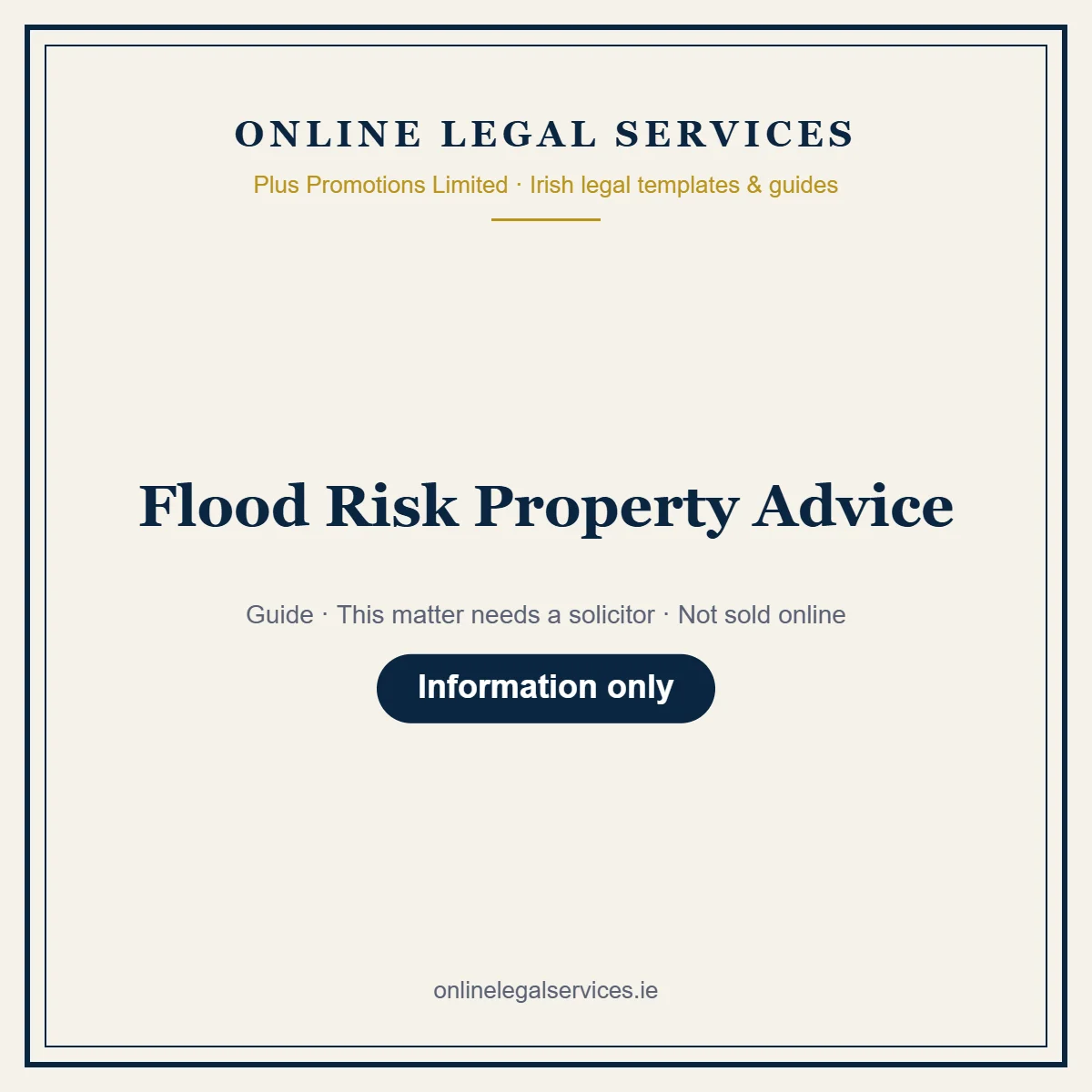 Flood Risk Property Advice – guide
