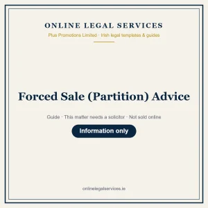 Forced Sale (Partition) Advice — Guide – guide