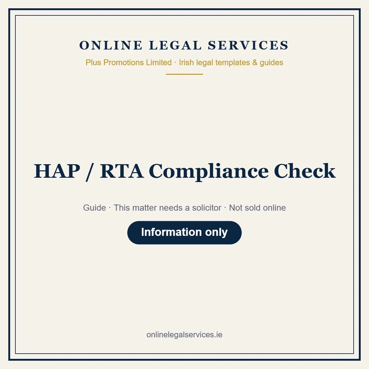 HAP / RTA Compliance Check – guide