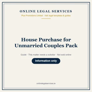 House Purchase for Unmarried Couples Pack – guide