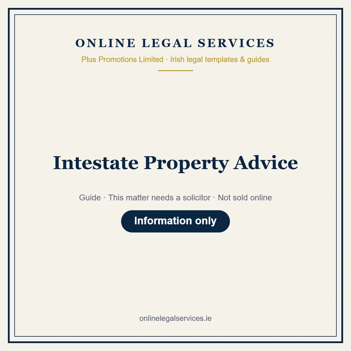 Intestate Property Advice – guide