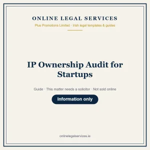 IP Ownership Audit for Startups – guide