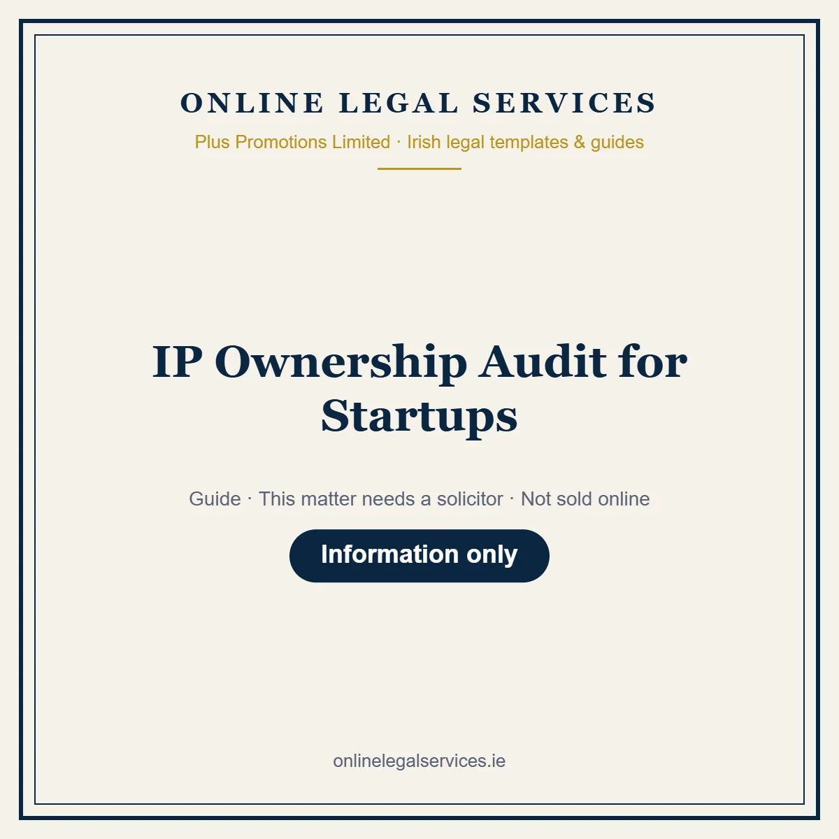IP Ownership Audit for Startups – guide