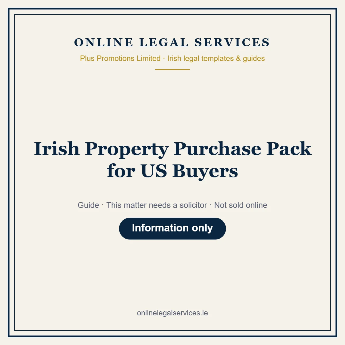Irish Property Purchase Pack for US Buyers – guide