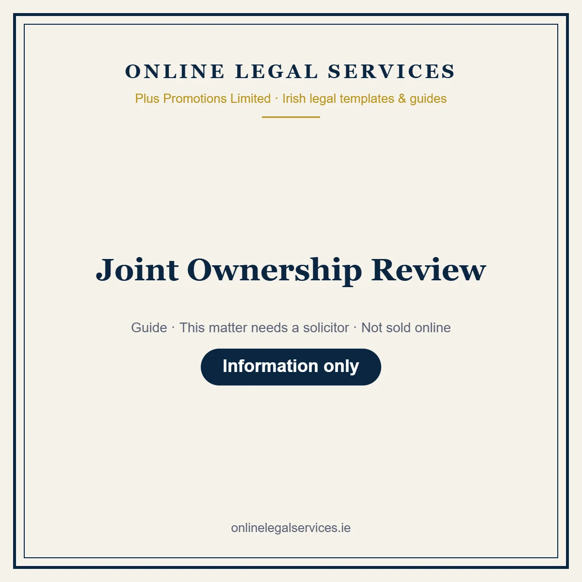 Joint Ownership Review — Guide – guide