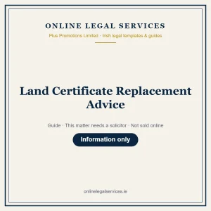 Land Certificate Replacement Advice – guide