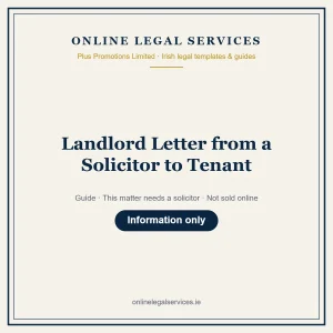 Landlord Letter from a Solicitor to Tenant – guide