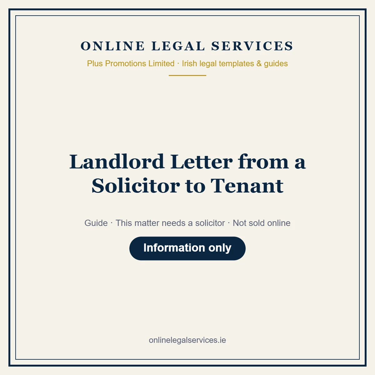 Landlord Letter from a Solicitor to Tenant – guide