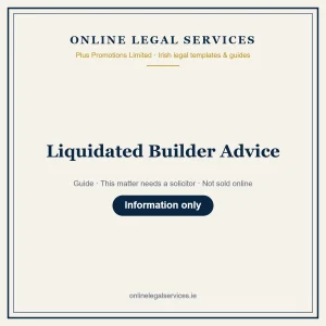Liquidated Builder Advice – guide