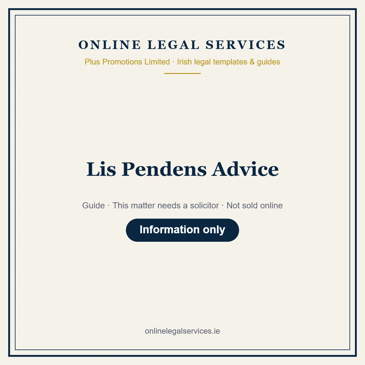 Lis Pendens Advice – guide