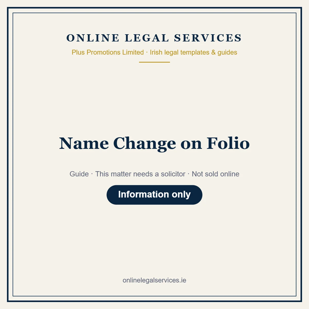 Name Change on Folio – guide