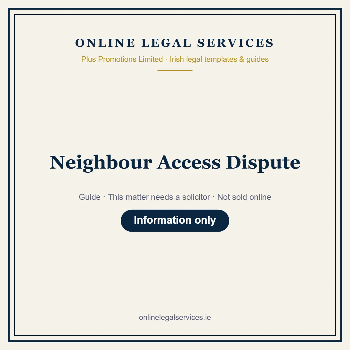 Neighbour Access Dispute – guide
