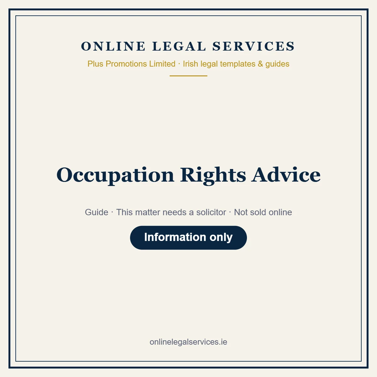 Occupation Rights Advice – guide